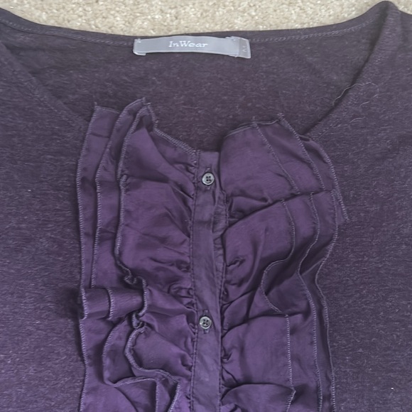 In Wear Women's Purple Ruffle Top - Picture 4 of 5